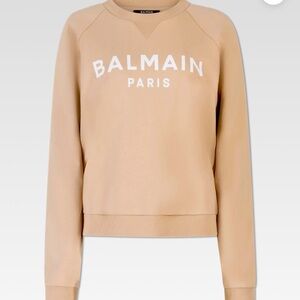 BALMAIN Sweatshirt in Beige Size Large- like new ✨